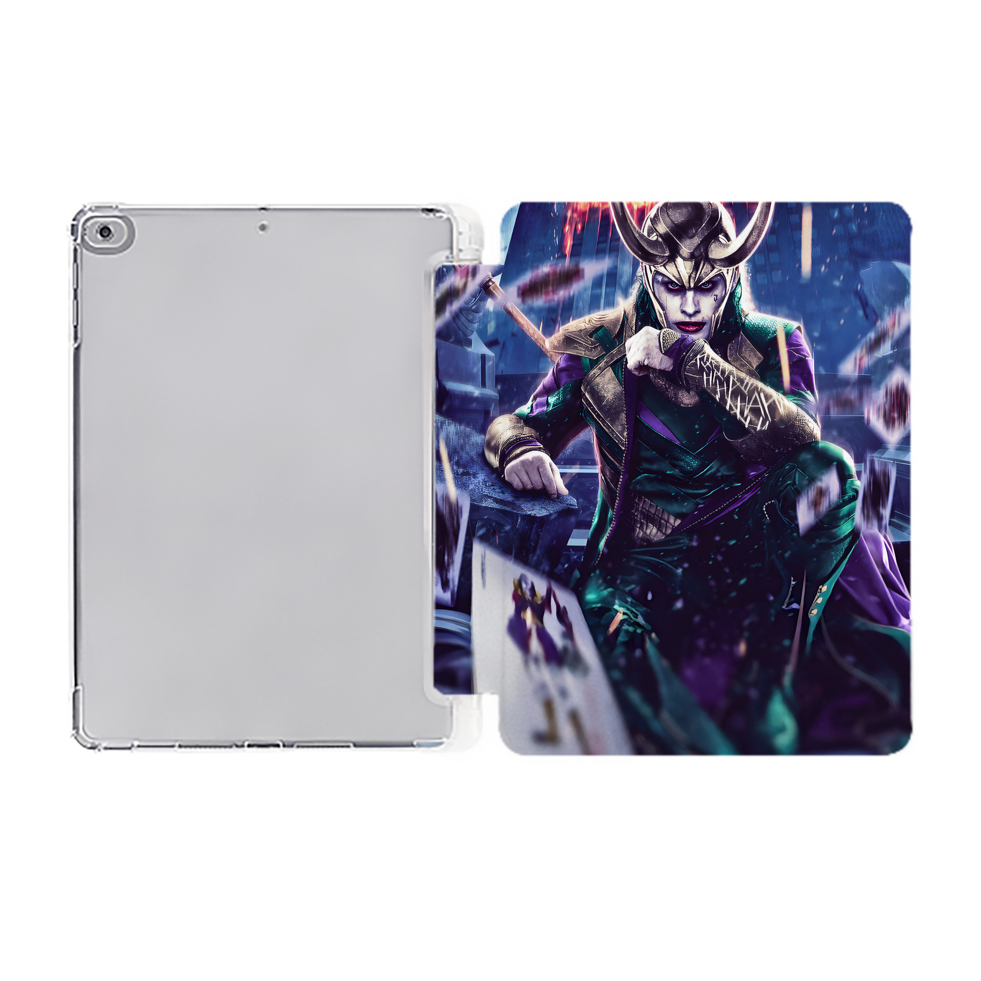 （画像用） アベンジャーズ The Avengers IPad ケース ペン収納付き 三つ折りスタンド PUレザー×シリコン 対応機種9.5/10.5/10.9インチ